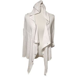 Armani Exchange White Hooded Snap Wrap Sweater Womens XS